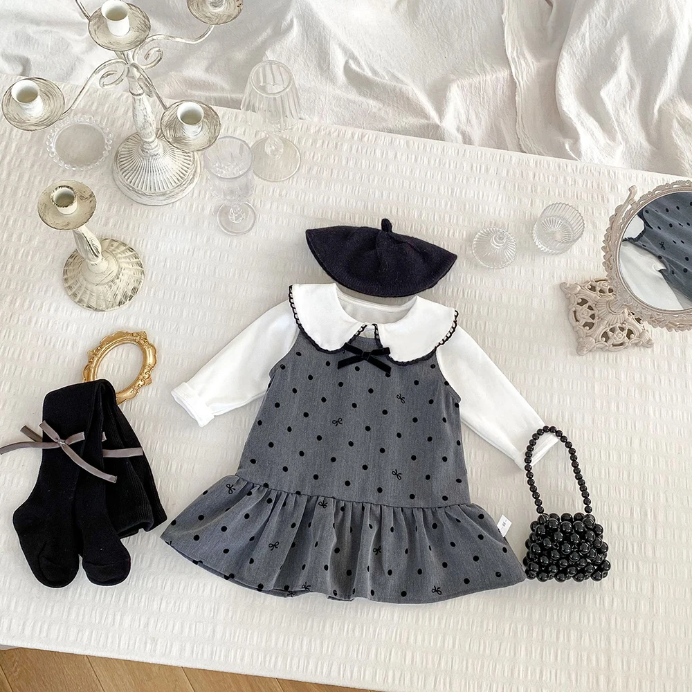 Girls Polka Dot Ruffle Dress