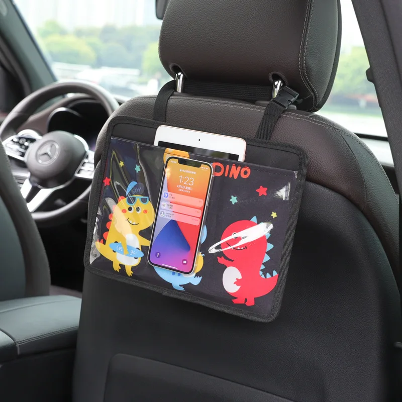 Dinosaur Car Backseat IPad Hanging Bag For Kids Cartoon Mobile