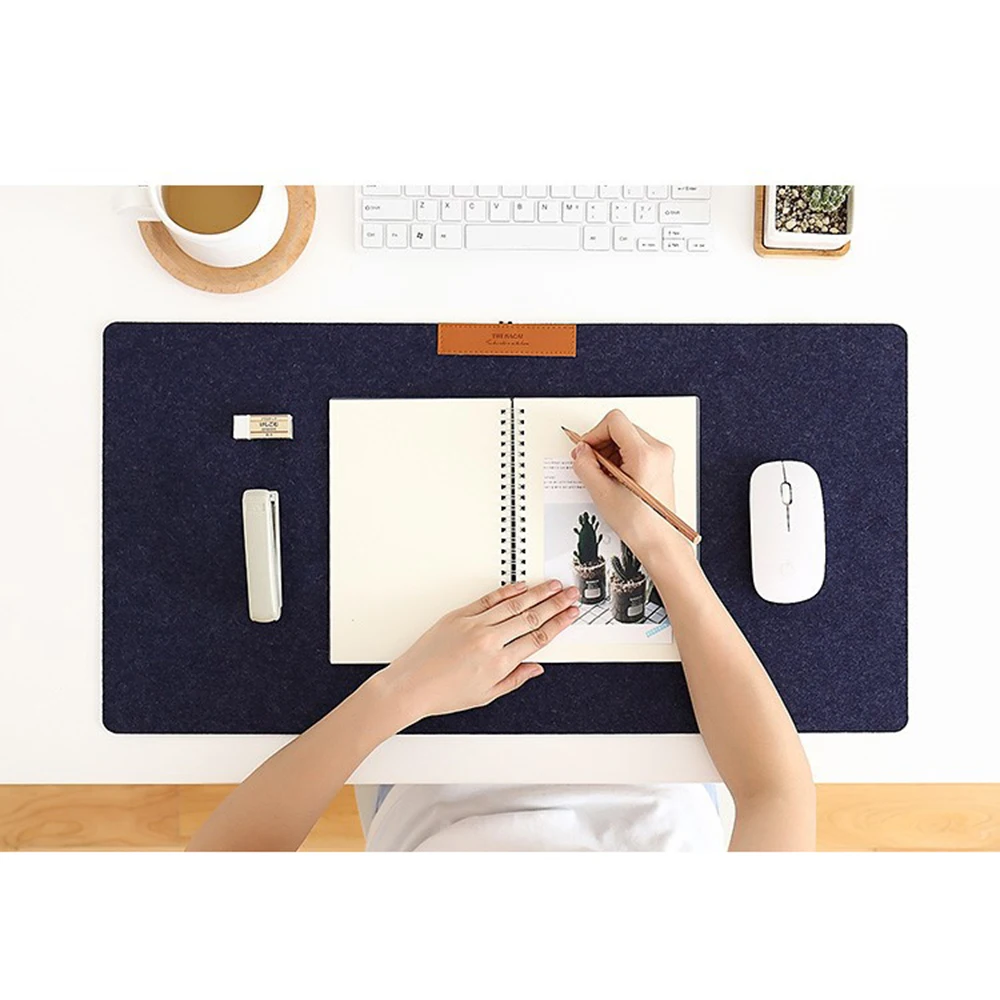 Portable Large Mouse Pad Non-Slip Gamer Felt Non-woven Hand Warm Desk Mat Computer Mousepad Keyboard Table Cover For PC Laptop