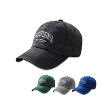 Cotton Retro Vintage Baseball Cap Men Women Denim Embroidered Letters Hat Cotton Soft Top Caps Casual Retro Unisex Hats - Image 2