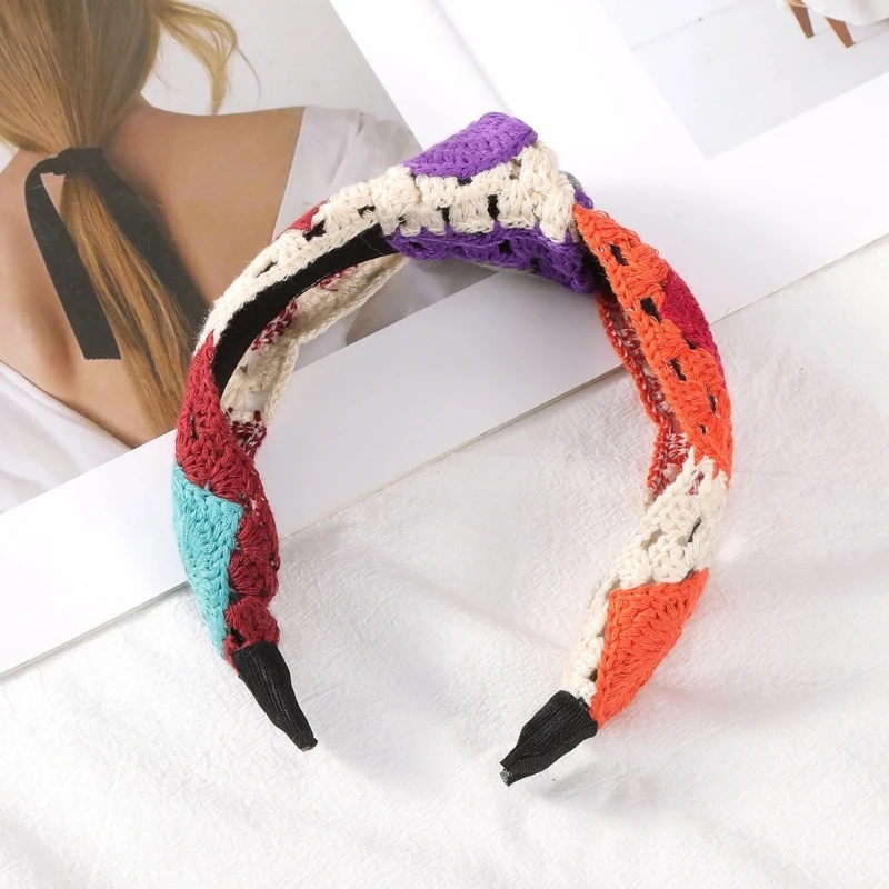 

Colorful Weaving Headbands for Woman Headbands with Weaving Crochet Headband for Girls Washing Face Drop Shipping