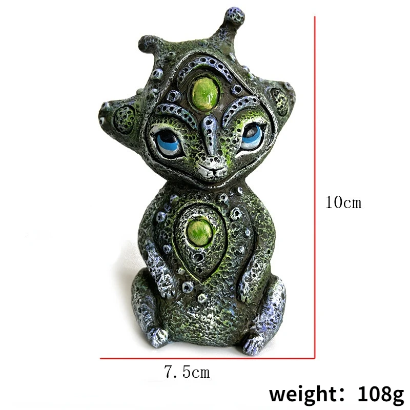 1 Pcs Resin Statue Handmake Creatures Sculptures Desktop Ornaments Garden Room Decoration Home Decor Figurine