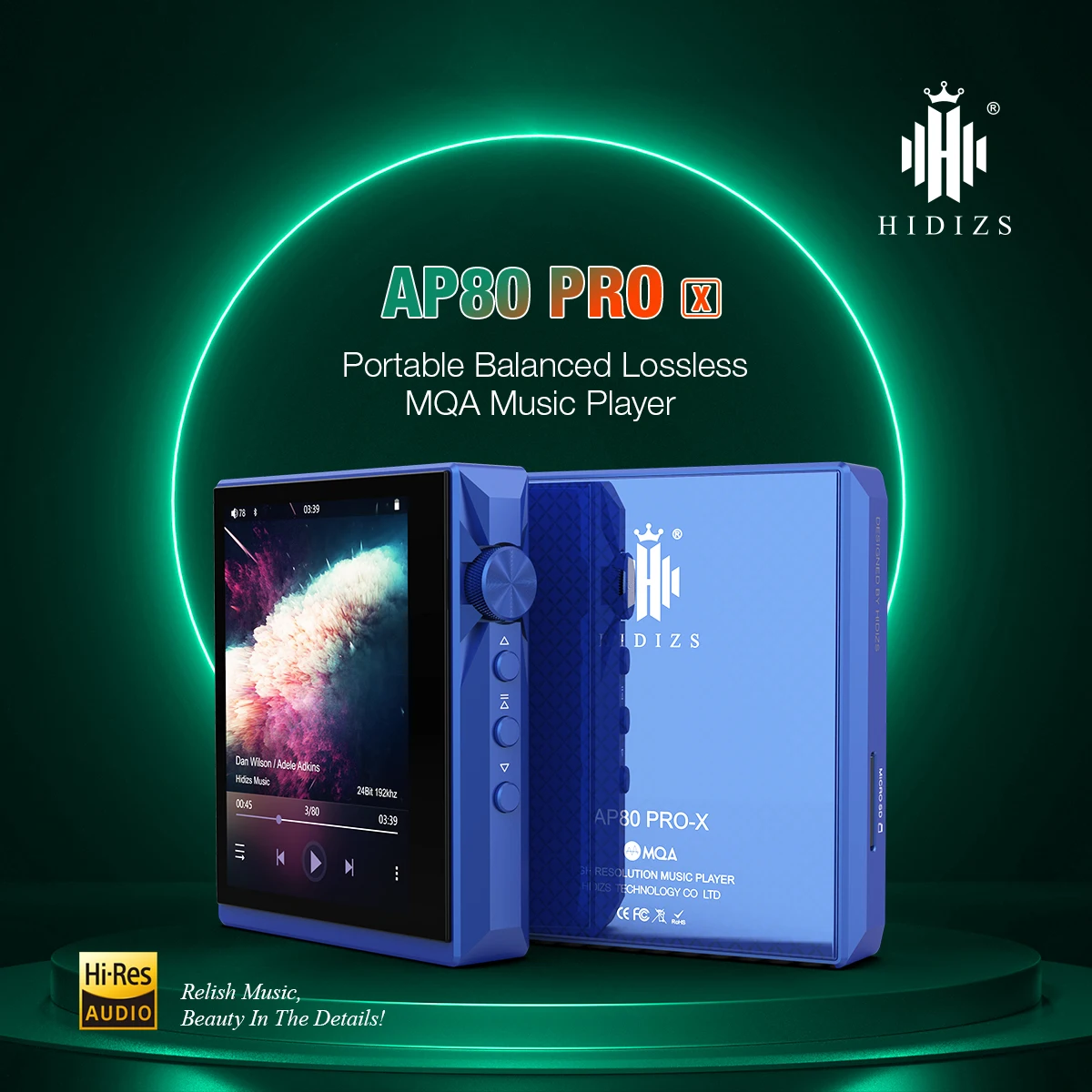 Hidizs AP80 Pro X Portable Mini MP3 Music Player Bluetooth E-Book Reading Pedo Meter Touch Screen LDAC Lossless AMP DAC