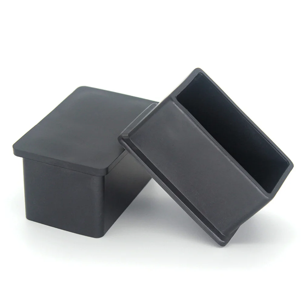 Suiwotin 24-Pack Black Rubber Chair Leg Caps – 2x1 Inch PVC Rectangle Tips, Anti-Slip Floor Protectors For Tables & Chairs - View #2
