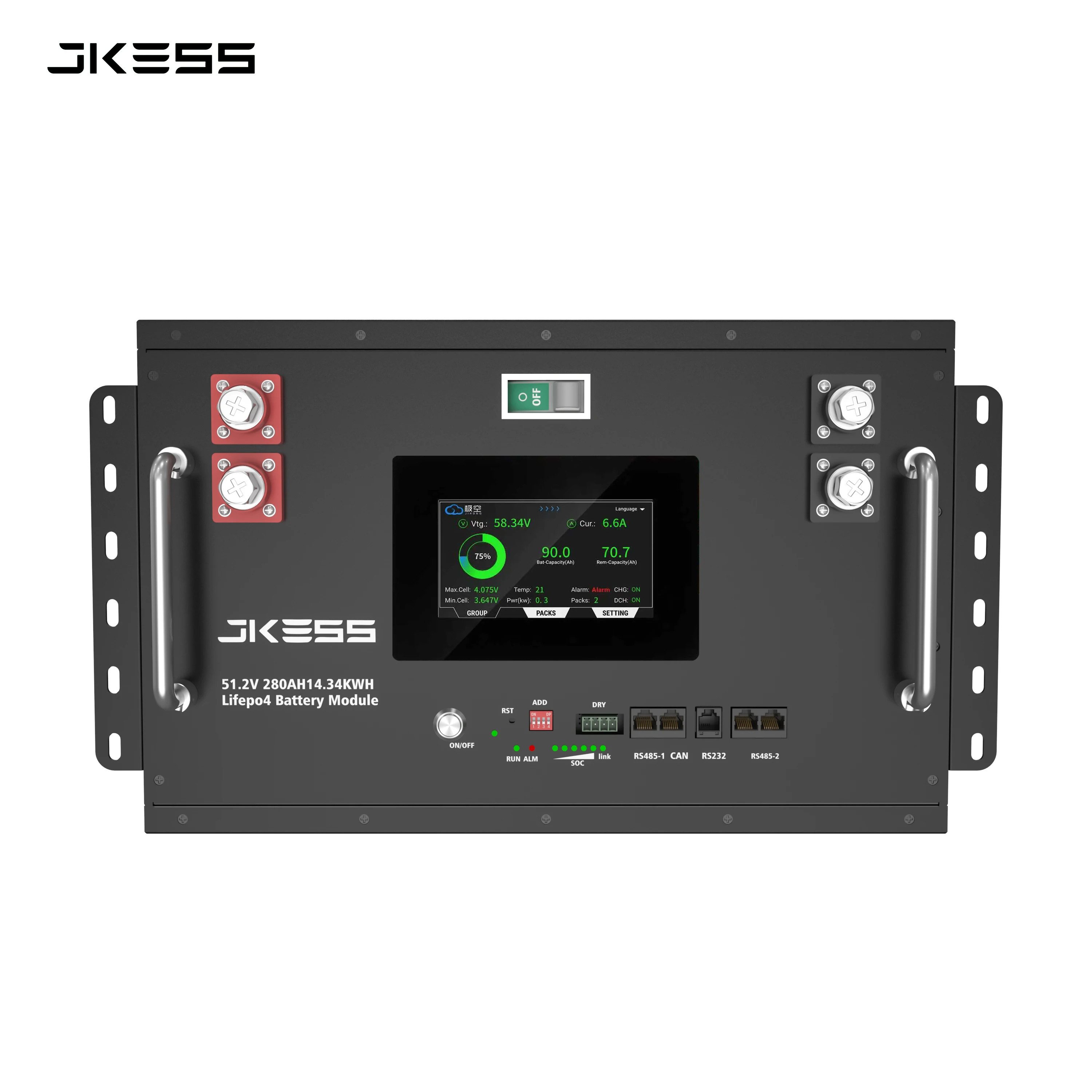 JKESS 6U 배터리 키트 Lifepo4 48V 51.2V 280AH 15KW Lifepo4 배터리 키트 태양열 저장용 보조베터리 세금 무료 EU 재고 판매 중