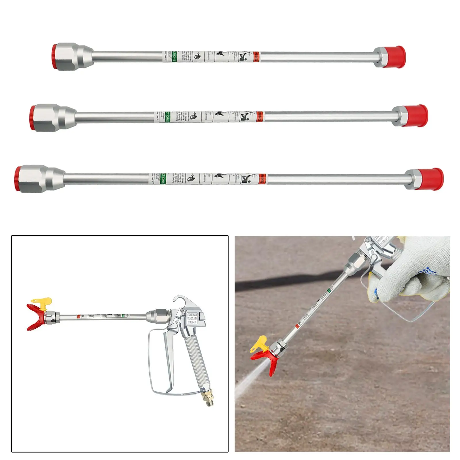 Portable Airless Paint Sprayer Extension Wand - Professional Replacement Spray Pole