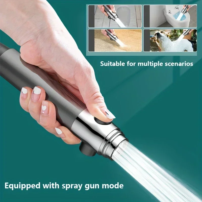 High-Pressure Adjustable Massage Shower Head Kit
