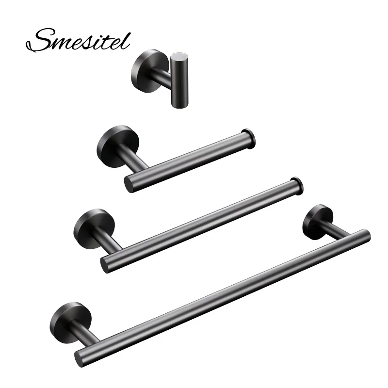 Bathroom Accessories Sets Robe Hook Towel Bar Paper Holder Stainless Steel bathroom hardware accessories bathroom hardware set toilet paper holder paper towel holder adhesive hook clothes hook towel hook