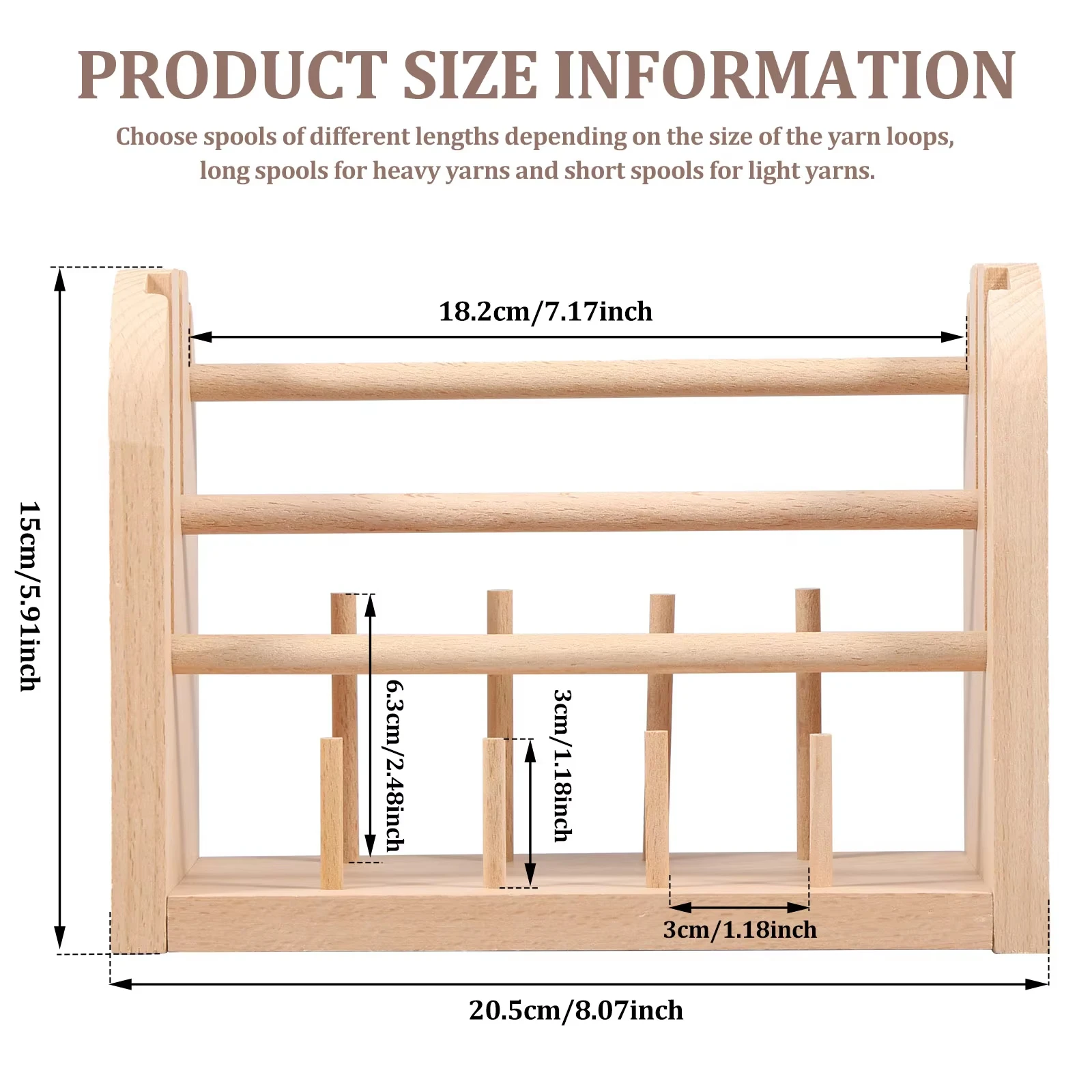 Knitting Tool Organizer Yarn Storage Organizer Yarn Holder Embroidery Floss Organizer Wooden Spools Holder Stand Detachable Crochet Yarn Holder Rack Sewing Thread Spool Thread Organizer Crochet Yarn Supplies