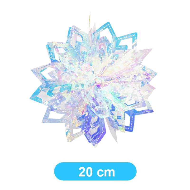 Iridescent Honeycomb Ball & Snowflake Garland Christmas Ornaments