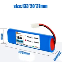 14.8V 12800mAh Battery Pack for Qihoo 360 S6 Robotic Vacuum Cleaner Spare Parts Accessories Replacement Batteries. 2