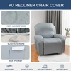 1/2/3 Seat Waterproof Recliner Sofa Cover PU Leather Armchair Cover Solid Color Elastic Relax Single Sofa Slipcovers Home Hotel 4
