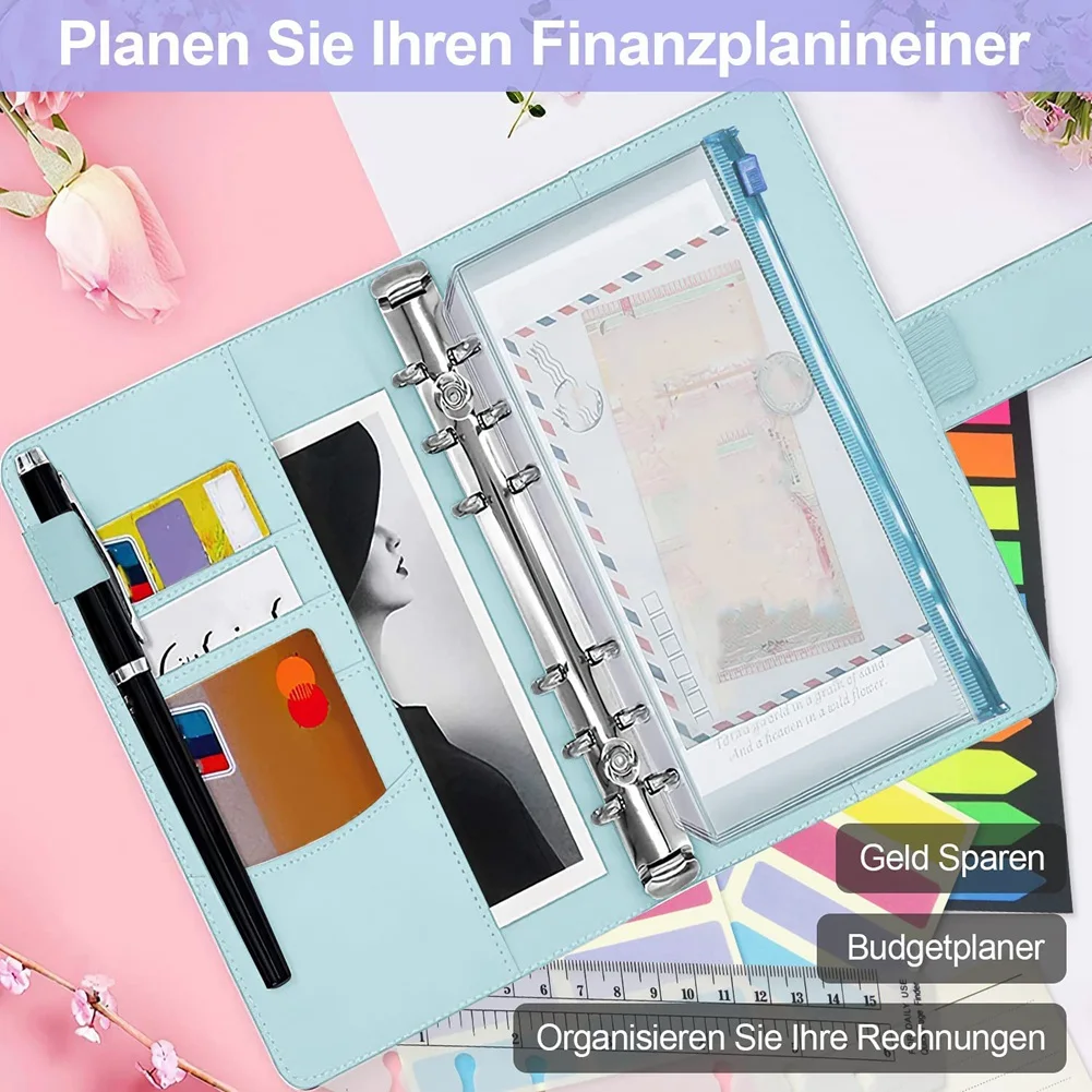 

A6 Budget Binder,A6 Money Organizer for Cash, Budget Binder with Cash Envelopes, Budget Envelopes Organizer for Money A