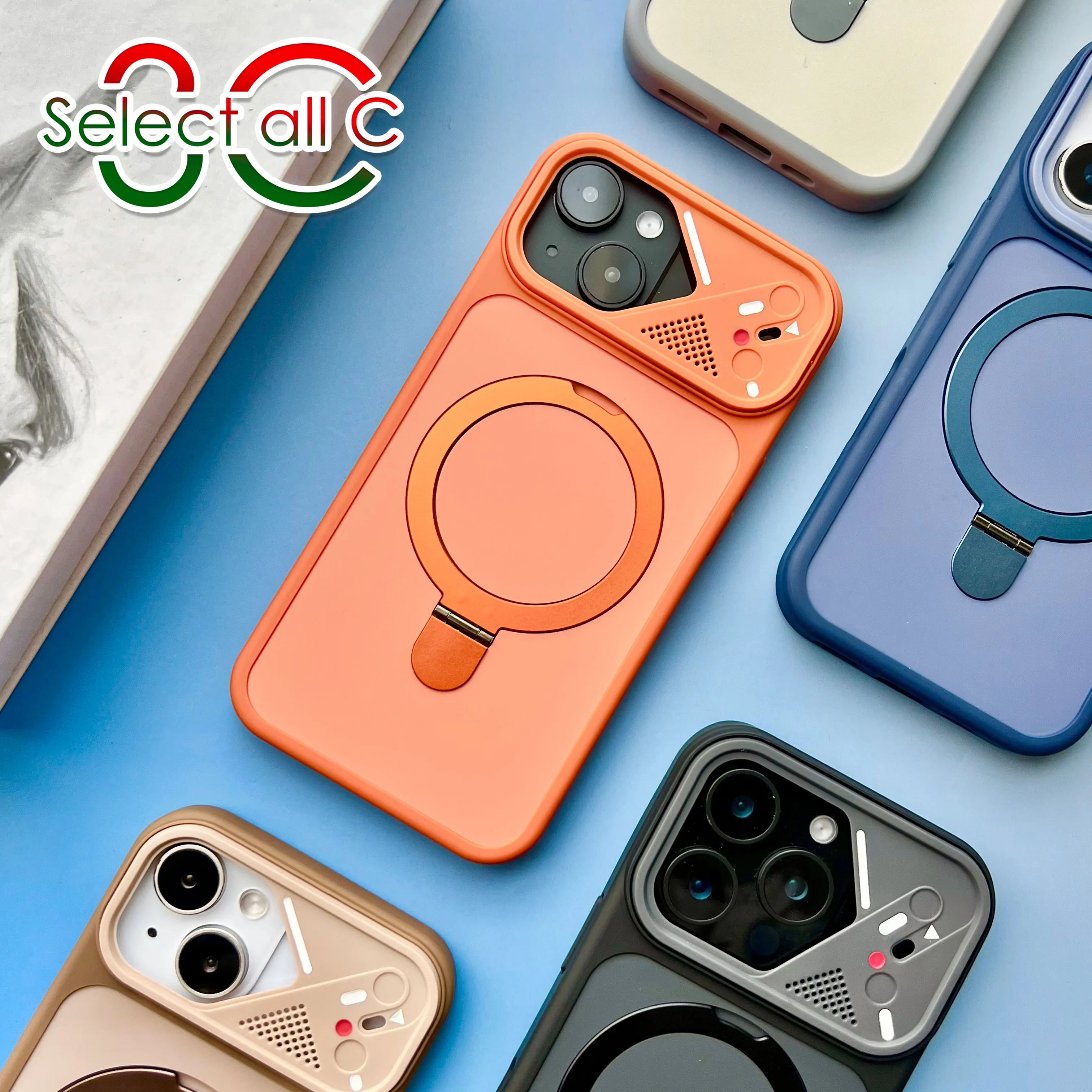 รูปสินค้า เคสแม่เหล็ก Magsafe พร้อมขาตั้ง iPhone 17 Pro Max