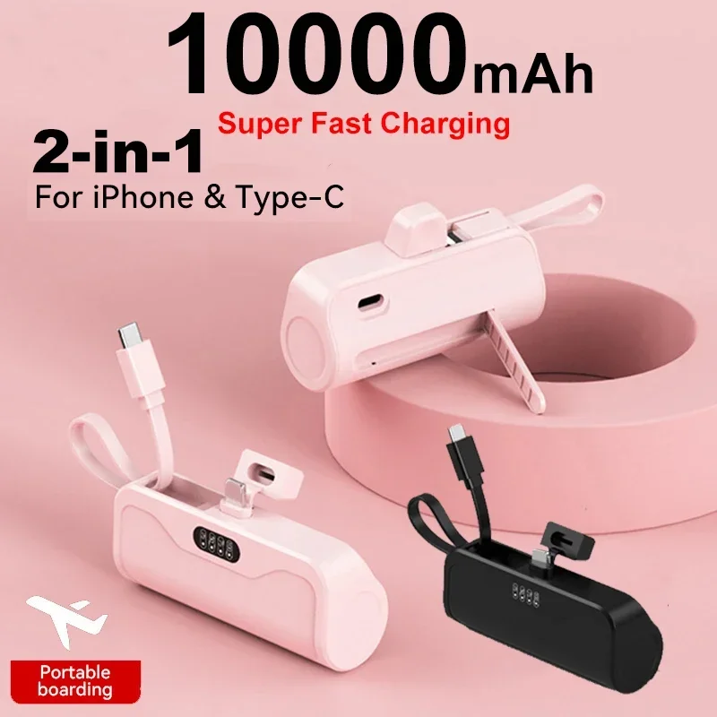 10000Mah Mini Powerbank Portatile 22W Ricarica Super Veloce Batteria Esterna Powerbank Type-C Ios Per Iphone Samsung Huawei Xiaomi