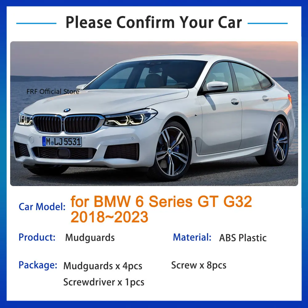 4x for BMW 6 Series Gran Turismo GT G32 2018 2019 2020 2021 2022 2023  Mudguards Fender Flare Mud Flaps Guard Splash Rear Fenders - AliExpress