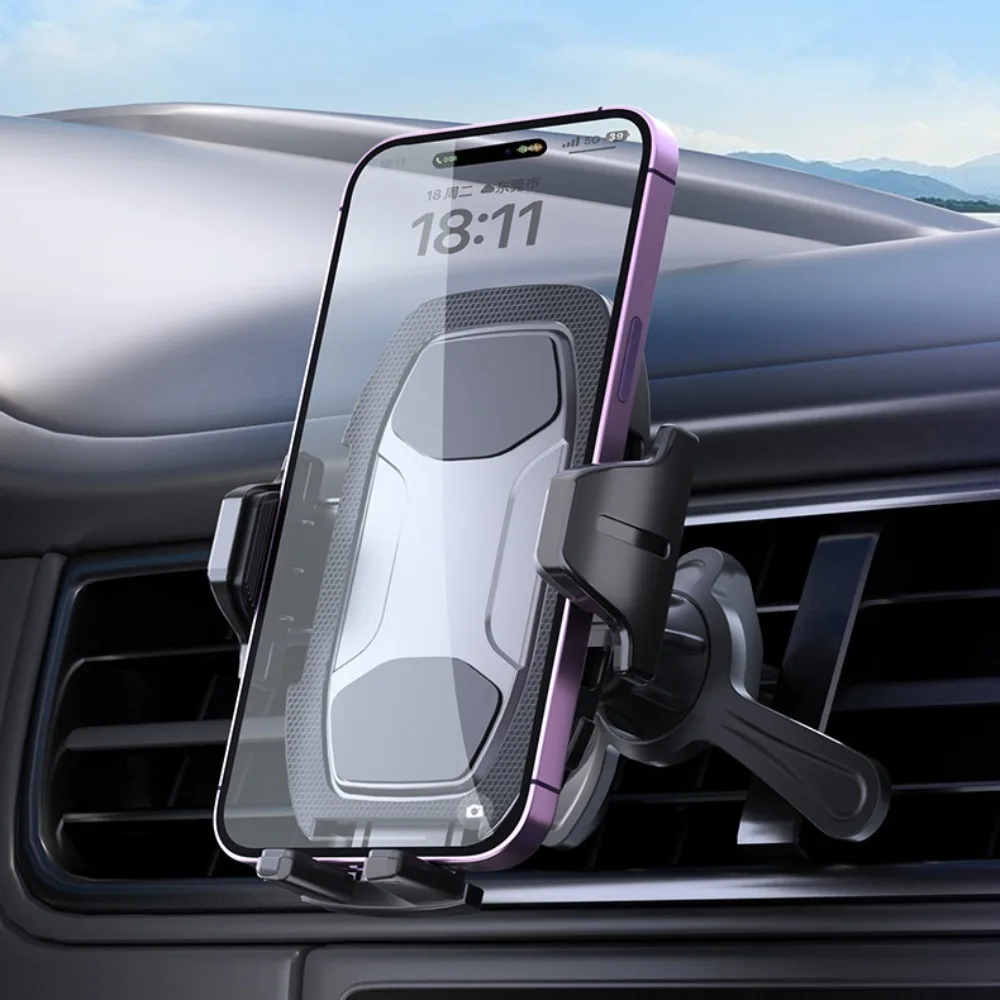 

Черное крепление для телефона на вентиляционное отверстие автомобиля вращение на 360 градусов ABS автомобильный навигационный кронштейн легкая установка прочный Автомобильный держатель для телефона