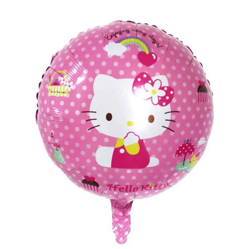 Hello Kitty Theme Birthday Party Decoration Supplies Kawaii KT Cat Latex Balloons Kit Balloon Baby Shower Girls Favor Toys Gifts