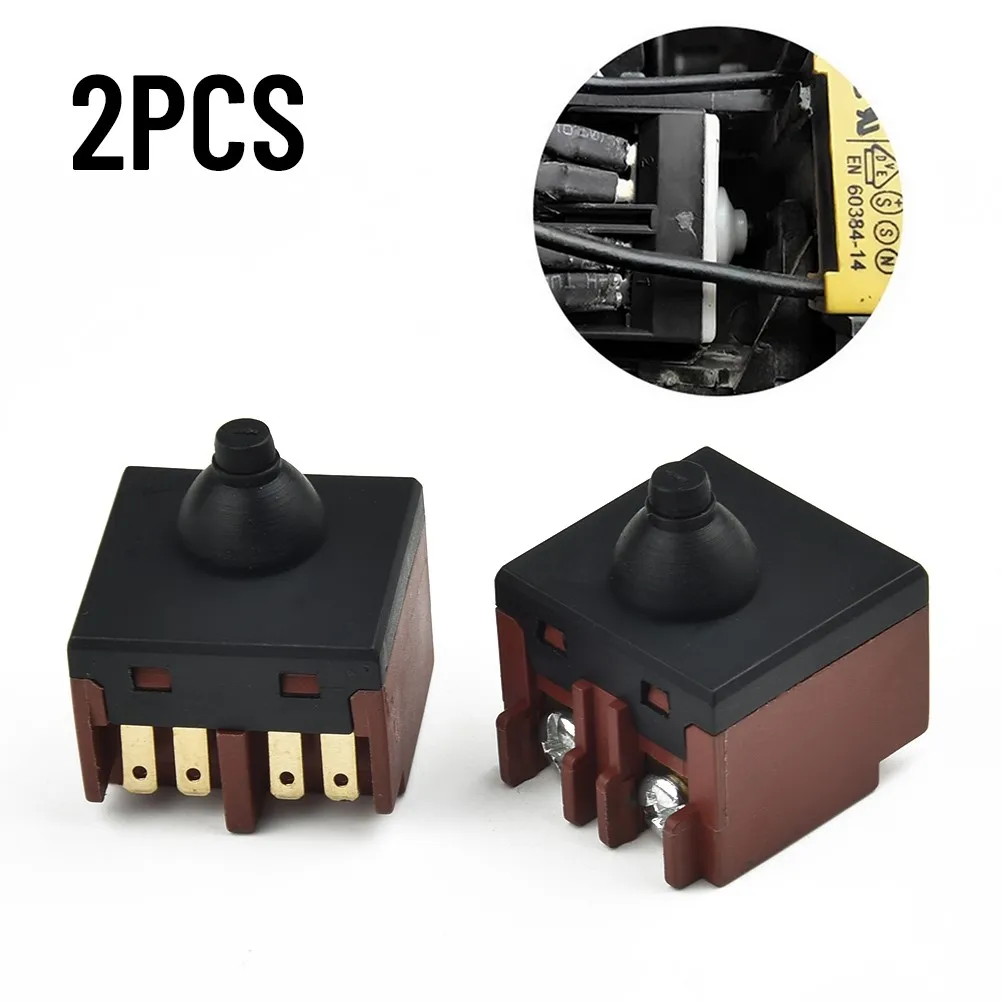 2pcs angle grinder switch ac 220 240v formakita 9523nb 651403 7 651433 8 9524nb 9527nb 9528nb regulation push button accs 2pcs Angle Grinder Push Button Switch Push Button Design For 100mm 4