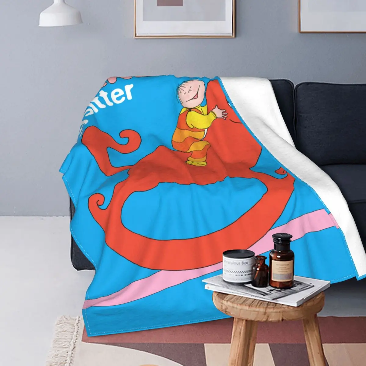 

Les Barbapapa Fleece Throw Blankets Cute Barbabravo Blanket for Bed Couch Super Soft Bedding Throws