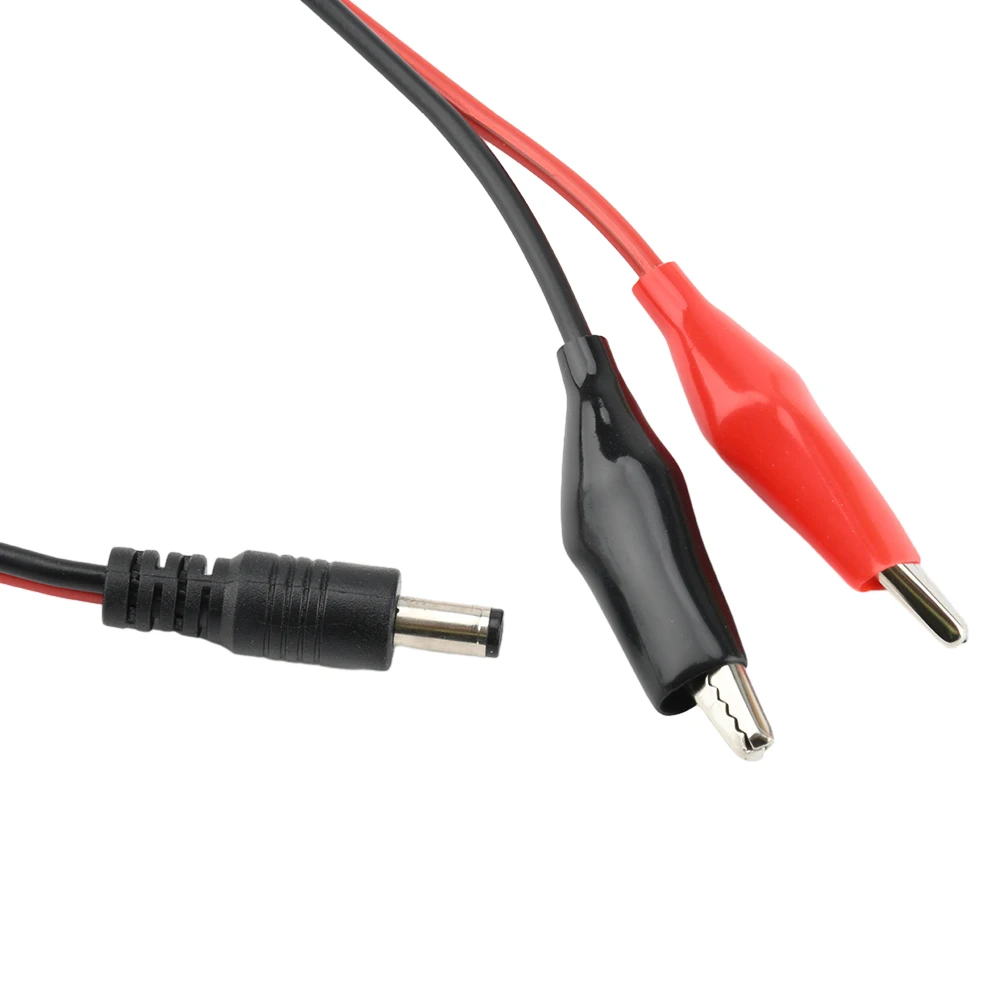 DC Male/Female Jack Connector to Alligator Clip DC Power Supply Male Female Test Leads Alligator Clip Wire Connector 25/30cm