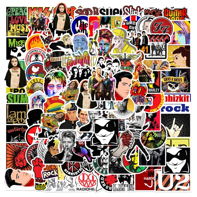 Classic Rock Band Stickers Vinyl