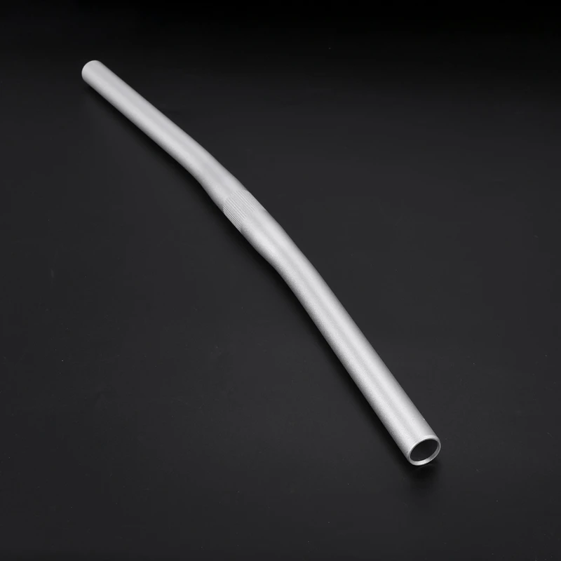 2X Alloy Fixed Gear Bicycle Cycling Straight Fixie Bike Straight Bar Handlebar Color:Silver