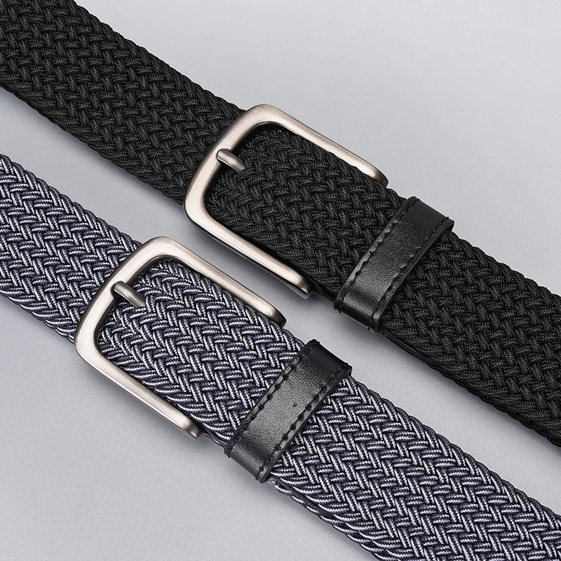 JasGood Cintura Elastica Da Uomo, Unisex, In Tessuto Intrecciato