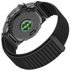 Versatile QuickFit Nylon Loop Bracelet - Adjustable 22 - 26mm Strap - QuickFit 22mm (Black)