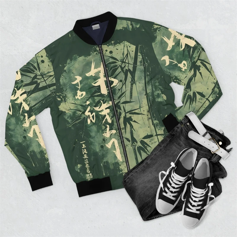 Harjauku Japanese Style Graffiti Art Street Men's Oversized 3D