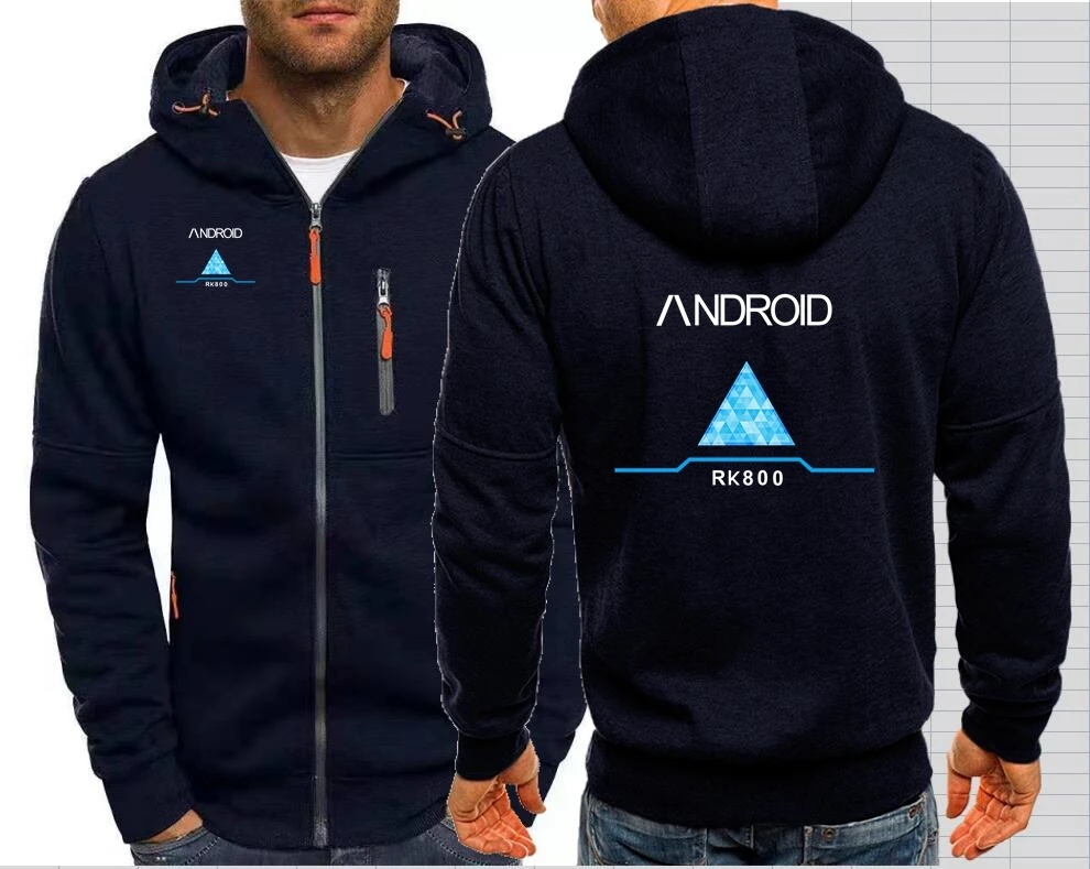 Rk 800 Felpa Con Cappuccio Da Uomo Con Cappuccio E Zip Detroit: Diventa Human Connor Rk800 Sports Fitness Arm Zipper Felpa Con Cappuccio Cardigan