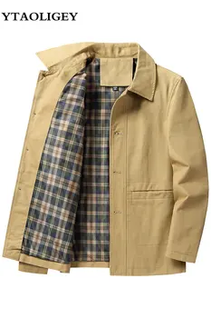 Autunno primavera giacca da uomo Casual colletto rovesciato cappotti con cerniera capispalla da uomo giacche Bomber con cerniera moda chaquetas hombre 1