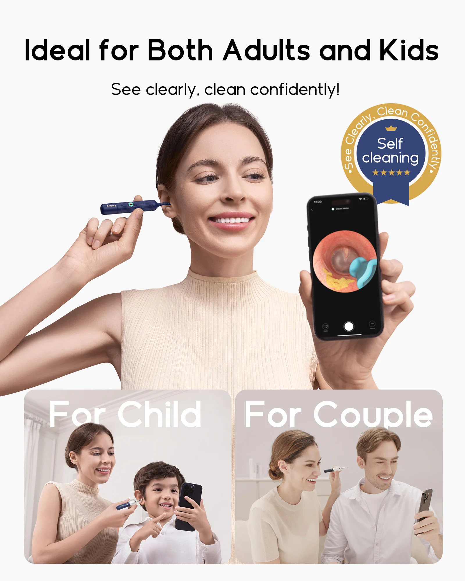 2025 New Arrival Bebird EarSight Plus I35R R37R D39R Visual Earpick Bendable & Affordable All-in-1 Ear Rod Earwax Removal Kits 2