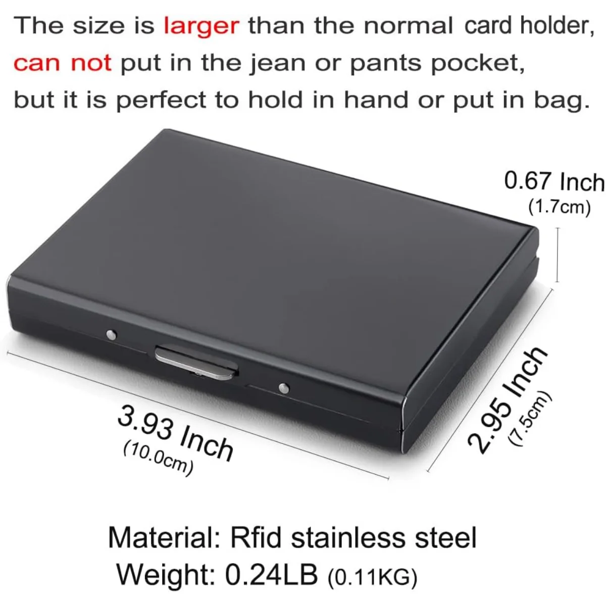 Premium RFID Blocking Metal Card Holder - Stylish Wallet & Business Card Organizer with Gift Box Packaging