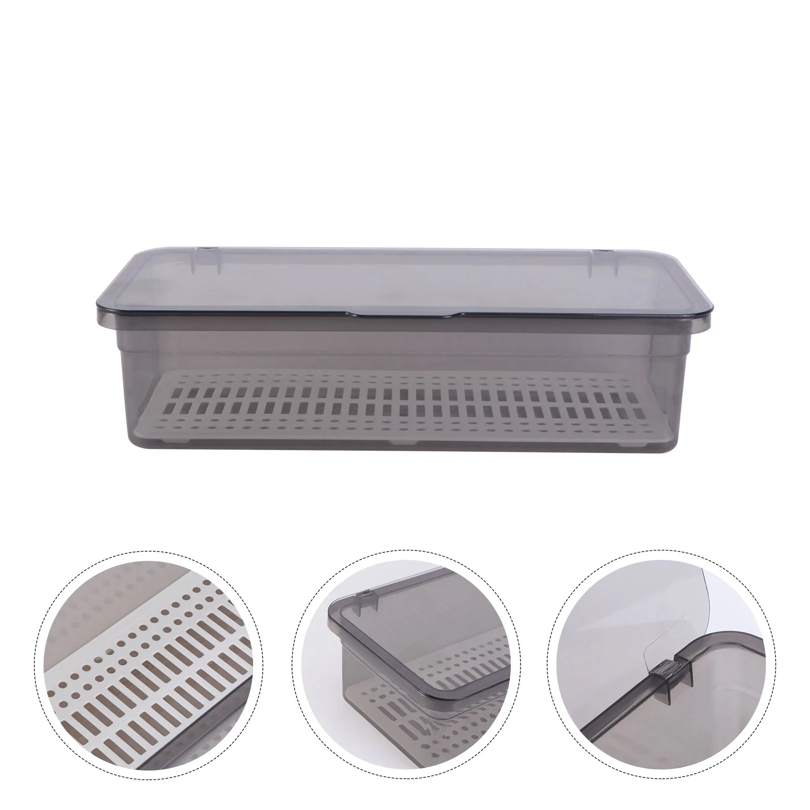 

Chopsticks Drain Storage Box Kitchen Tray Utensil Organizer Flatware Drain dust-proof storage box Tray Flatware Tray with Cover