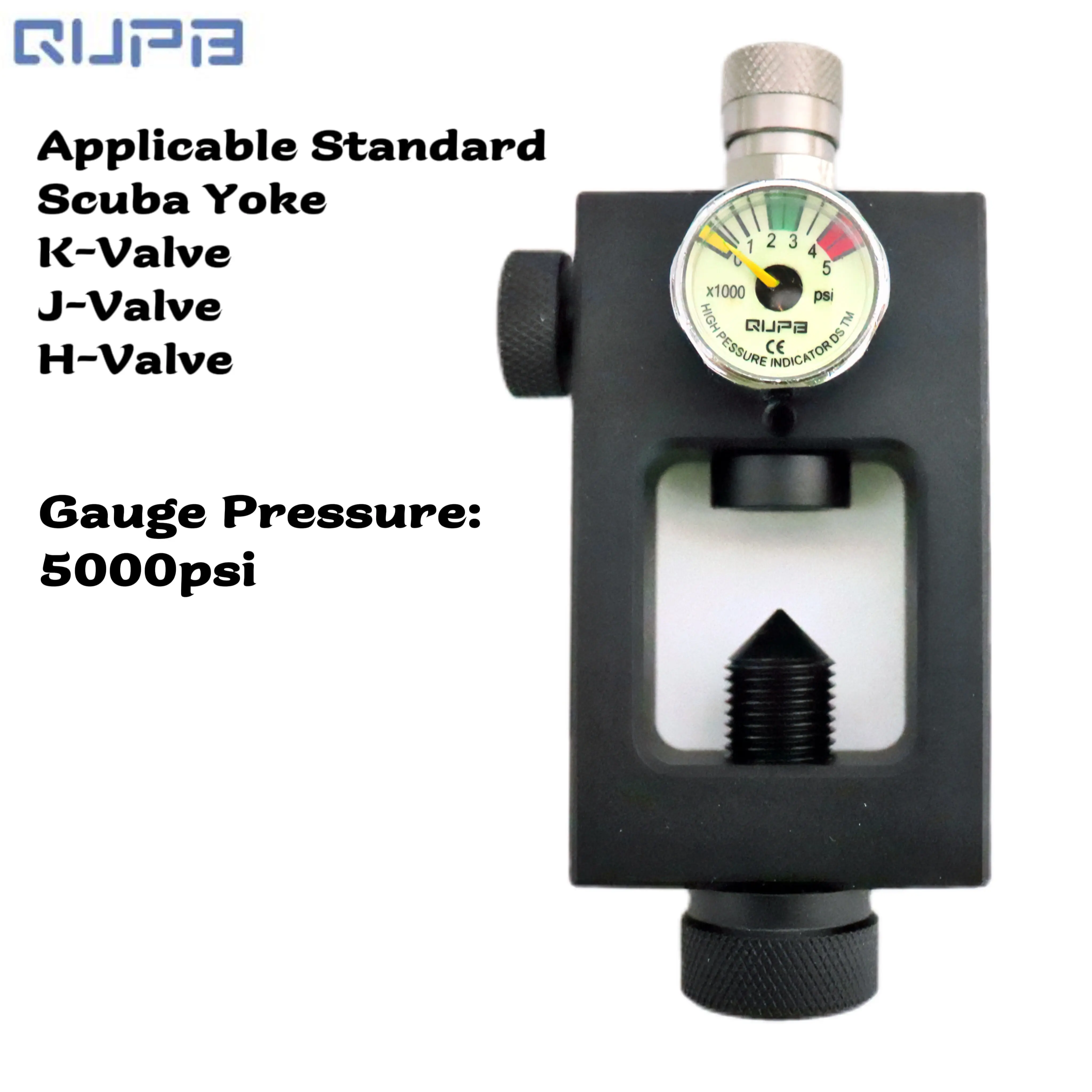 Scuba Diving Tank Adapter,Din Valve Scuba Regulator with 5000psi Gauge