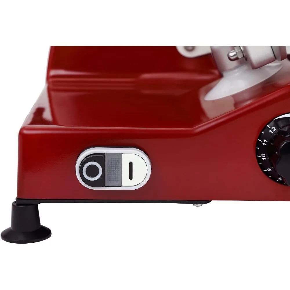 10" Premium Chromium-plated Steel Blade Electric Deli Meat Cheese Food Slicer with Serving Plate Commercial and 3