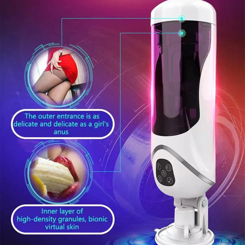 Dildo vibratore completamente automatico per succhiare il glande, giocattolo sexy rotante telescopico per uomini, pronuncia Va_voghion.com