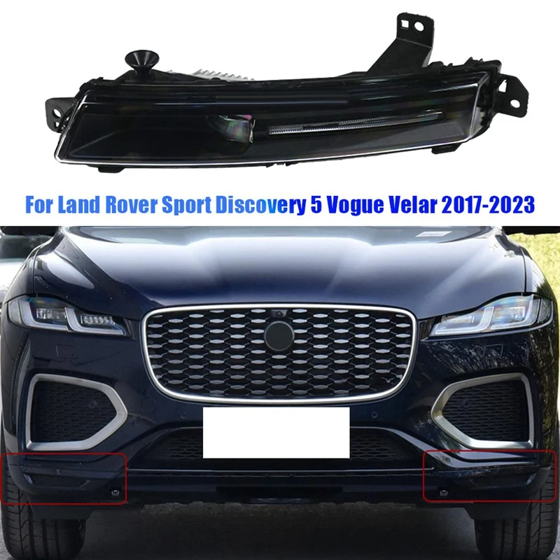 

LR082056 LR098343 Left Front Bumper Fog Lamp for Land Rover Sport Discovery 5 Vogue Velar 2017-2023 Fog Light Assembly