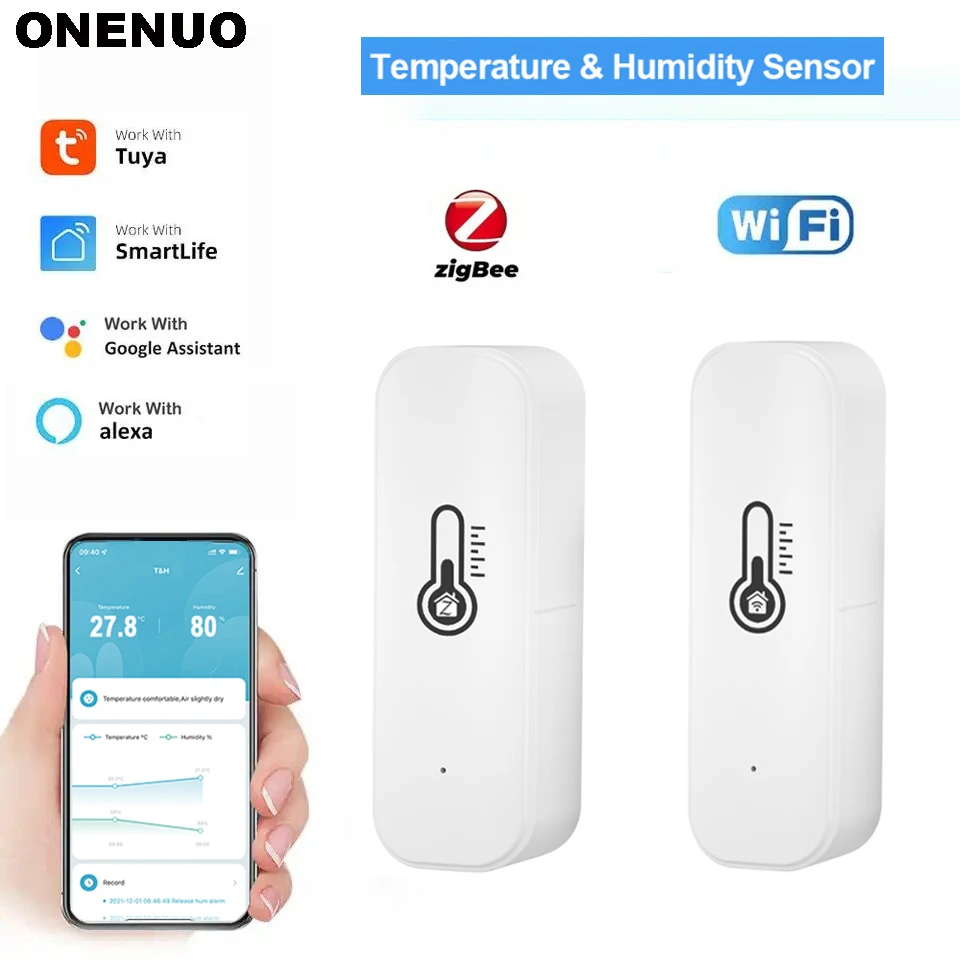 Smart Home Temperature & Humidity Sensor with Wireless Connectivity