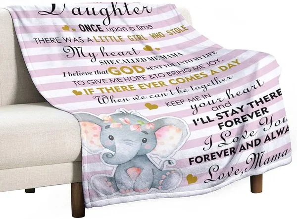 

Mother's Gift for Daughter,Home Bed Sofa Chair Dormitory, Daughter Birthday Gift, Blanket Flannel Fabric