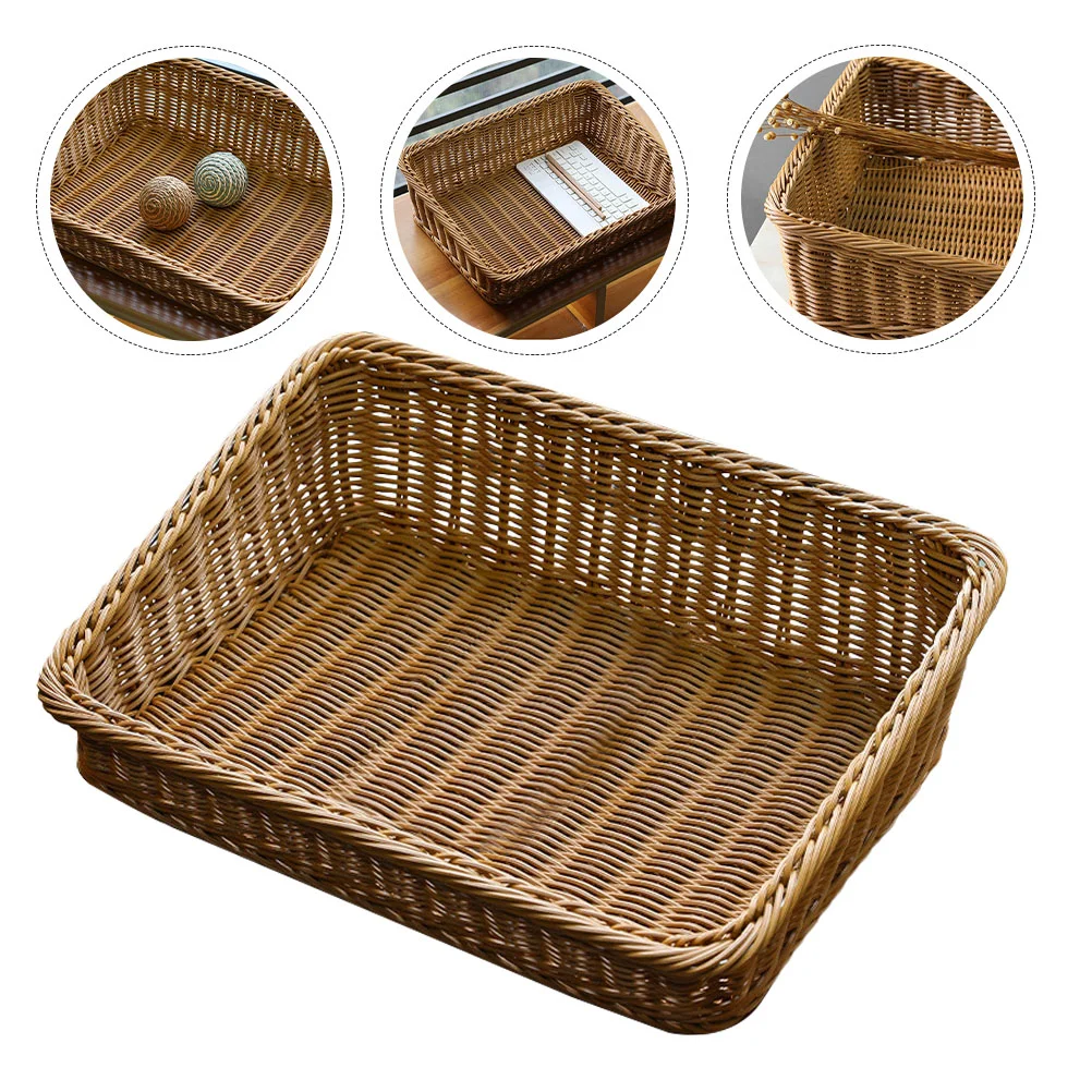 

Menu Basket Gift Packing Premium Fruit Food Storage Desktop Magazine Woven Flower Japanese Handmade Home Decorative Tray