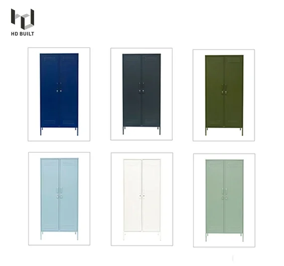 Luxurious Babies Cupboard Wardrobe Bedroom Steel Wardrobe Hanger Yellow Clothes