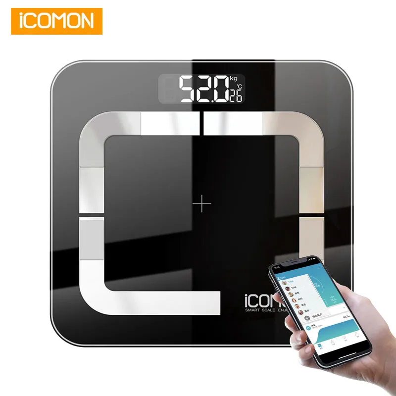 

ICOMON i31 Smart Body Weight Scale Digital Bathroom Body Fat Bmi Scale Bluetooth Human Weight bmi Weighing Scales Floor balance