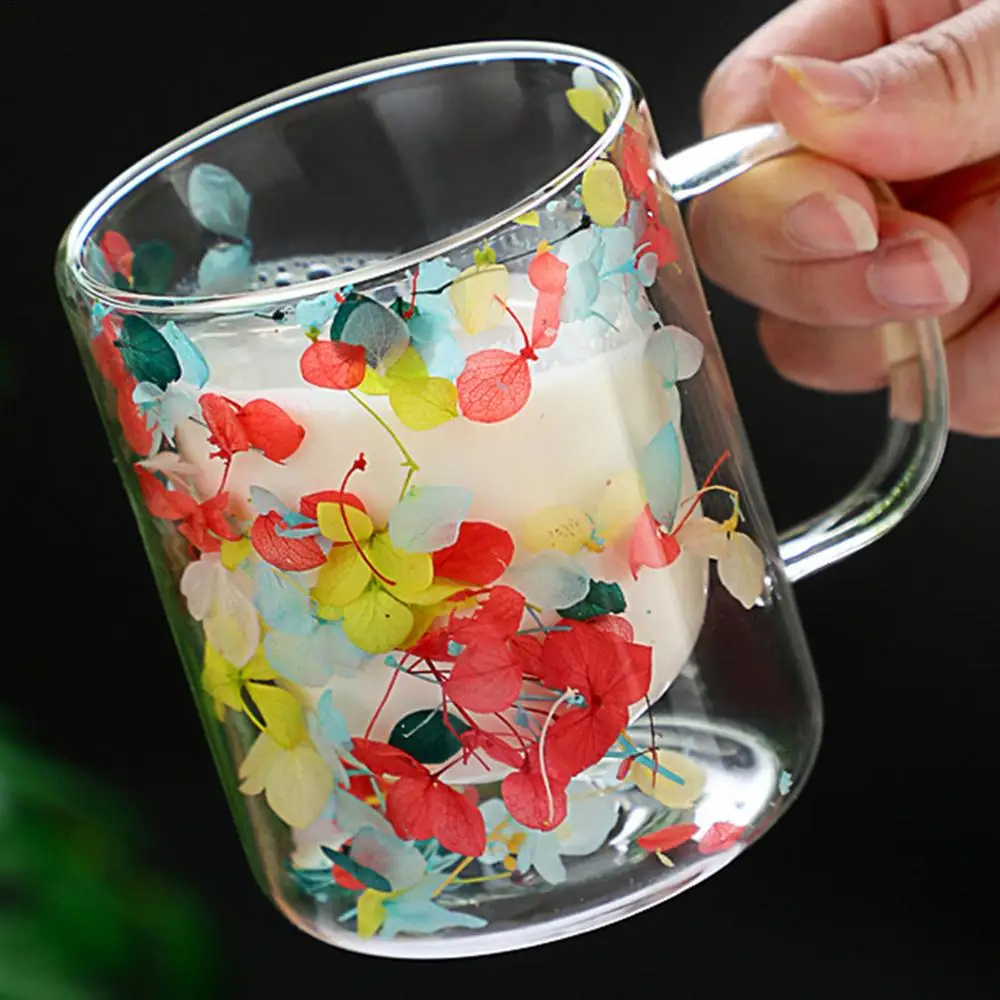 Double Wall Dry Flower Coffee And Tea Cup