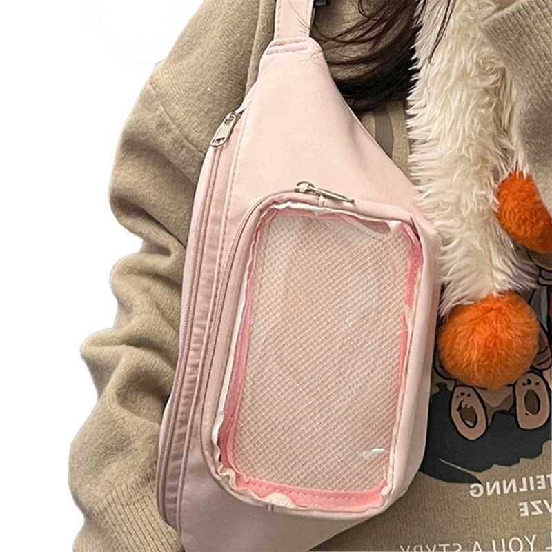Harajuku Chest Bag Fanny Pack Crossbody Purse for Fashionable Individuals E74B