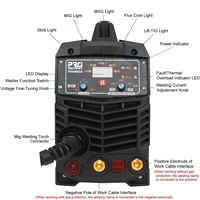 Welding Machine MIG/TIG/MMA 3 in 1 Multifunctional Welder with Digital Display Electrode Holder Earth Clamp Input PROSTORMER 2