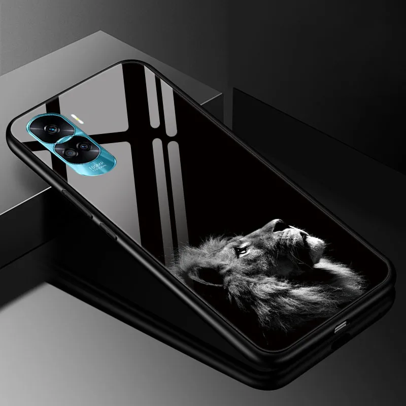 Luxury Tempered Glass Phone Case with Bumper - Cute Design