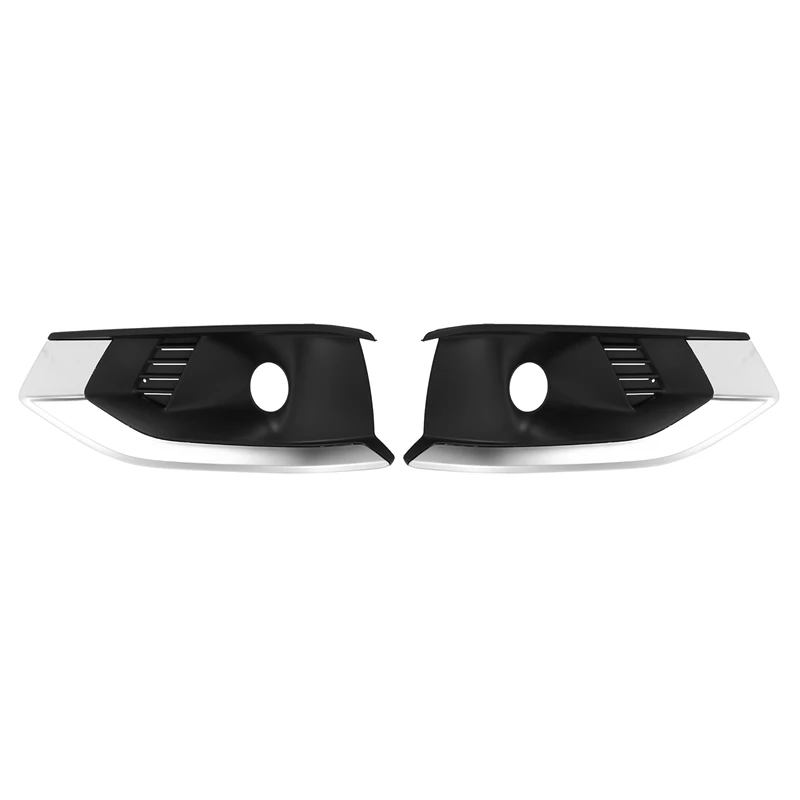 

2Pcs Car Front Bumper Fog Light Grille Cover Fog Light Cover Trim for Audi A4L 2020-2022