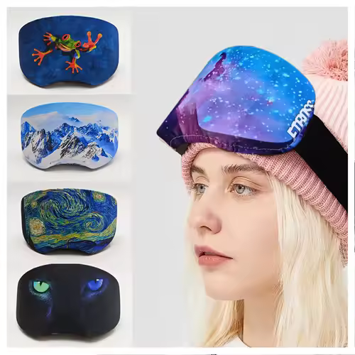 כיסוי מגן למשקפי סקי וסנובורד | מיקרופייבר איכותי למניעת שריטות